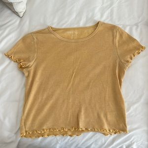 American Eagle Yellow Baby Tee - Size M